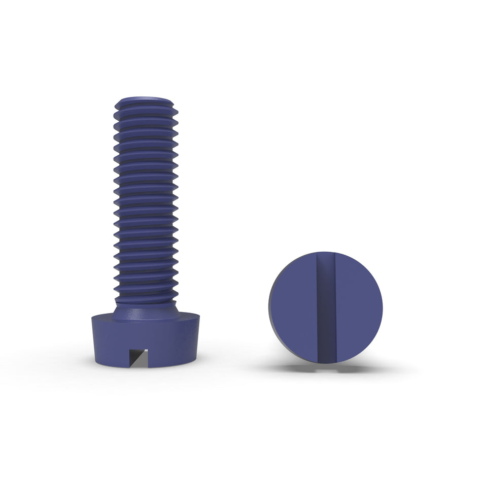 PTFE/Teflon Coated A2-70 Stainless Steel Slotted Cheese Head Metric Screw - ISO 1207