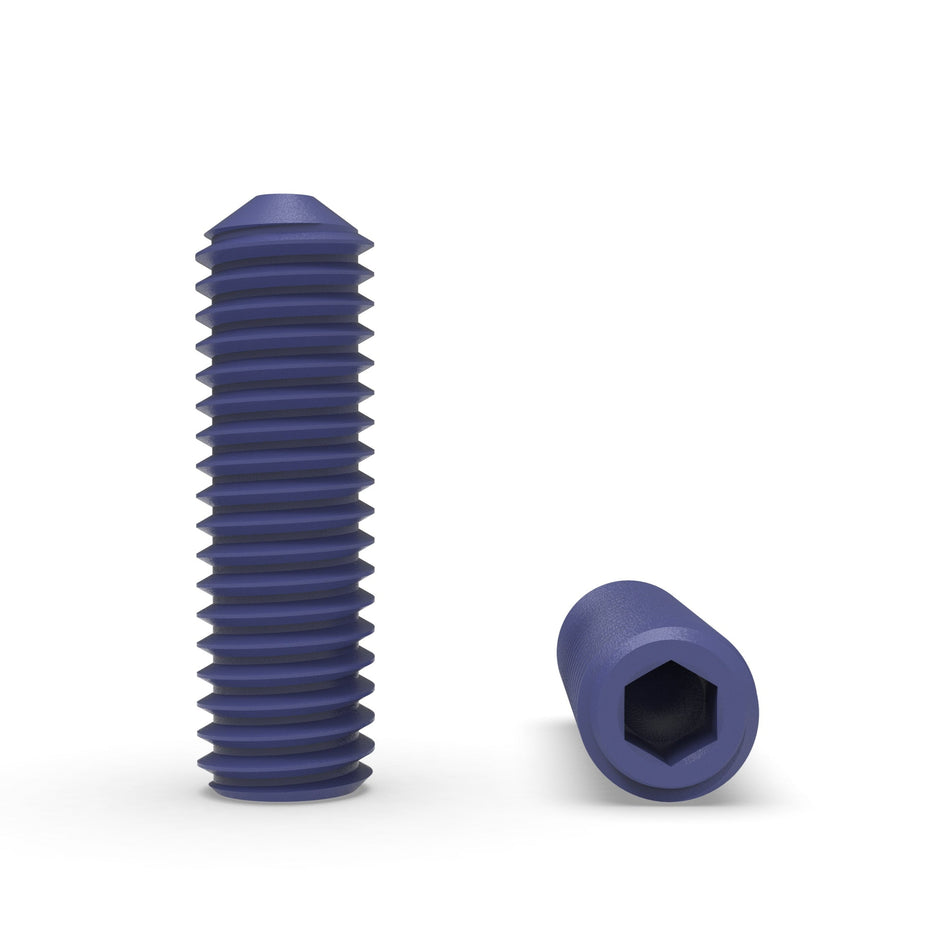 PTFE/Teflon Coated A2-70 Stainless Steel Hexagon Socket Set Metric Screw - ISO 4026