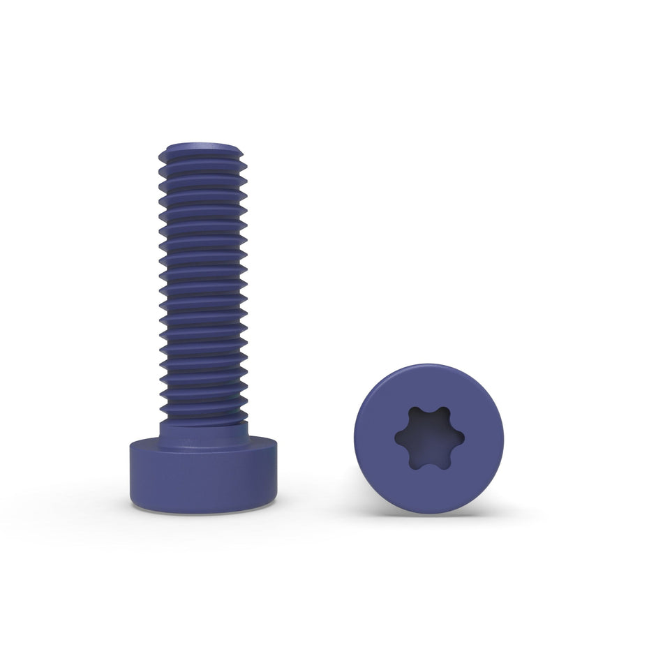 PTFE/Teflon Coated A2-70 Stainless Steel Torx-Hexalobular Low Socket-Cylinder Head Cap Metric Screw - ISO 14580 TX