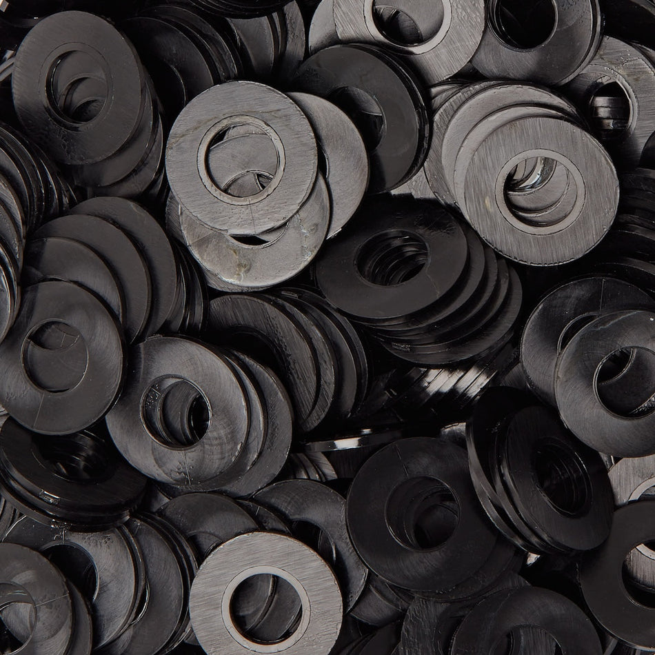 Polyamide PA6 (Nylon) Metric Flat Washer - Black - ISO 7089