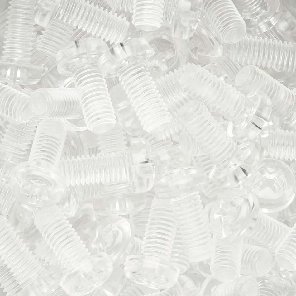 Polycarbonate Pan Head Metric Screws - Cross Recessed Phillips - ISO 7045