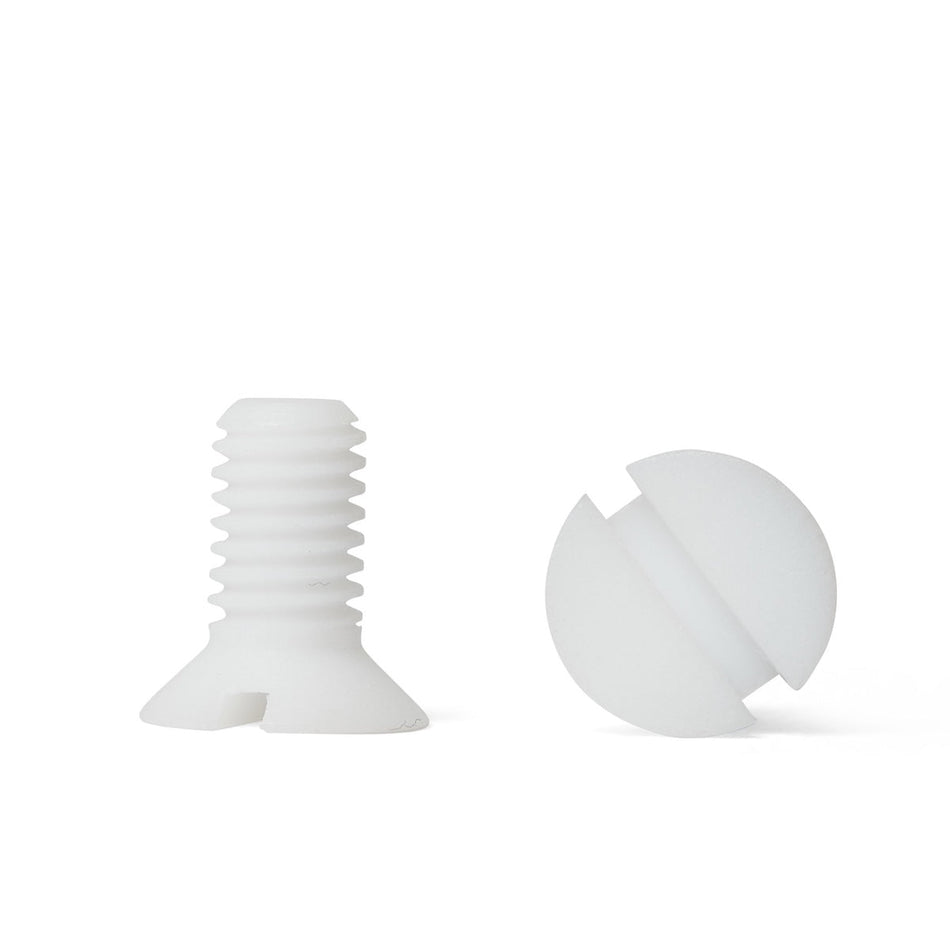 PTFE Teflon Flat Head Slotted Flat Head Metric Screw - ISO 2009