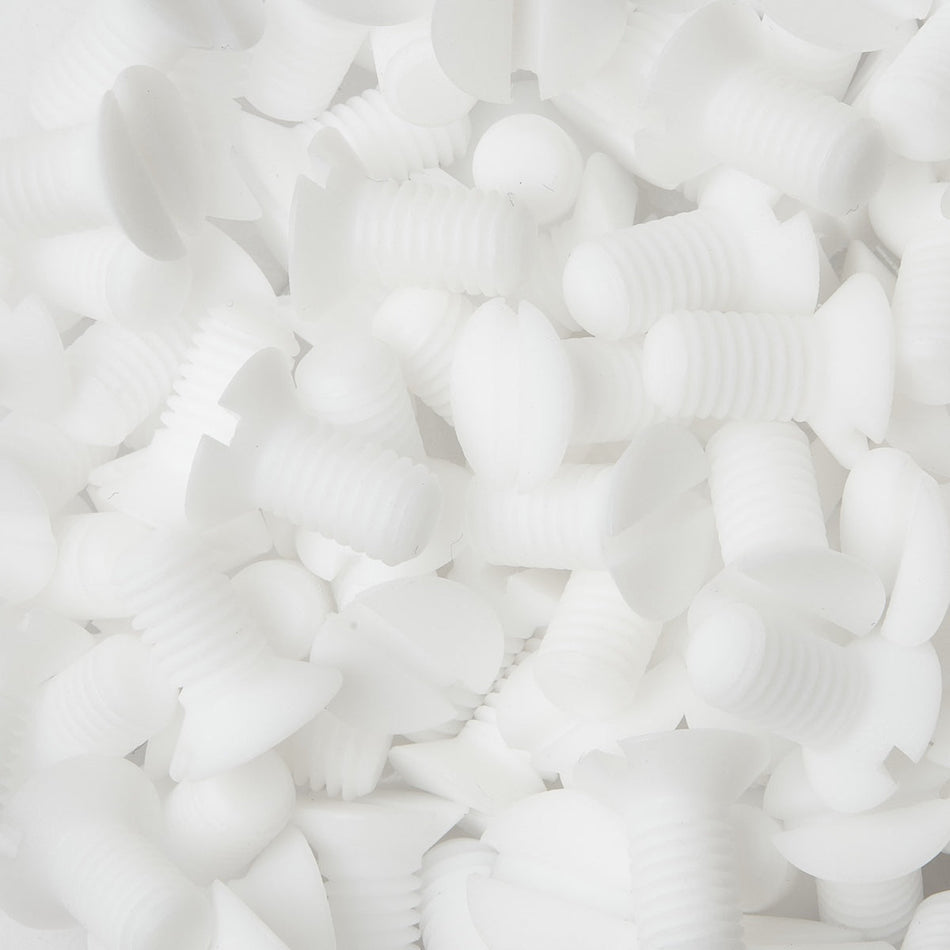 PTFE Teflon Flat Head Slotted Flat Head Metric Screw - ISO 2009