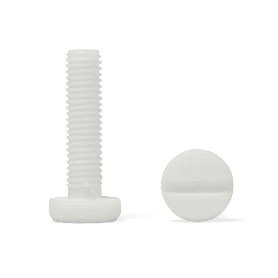 PTFE Teflon Slotted Pan Head Metric Screw - ISO 1580