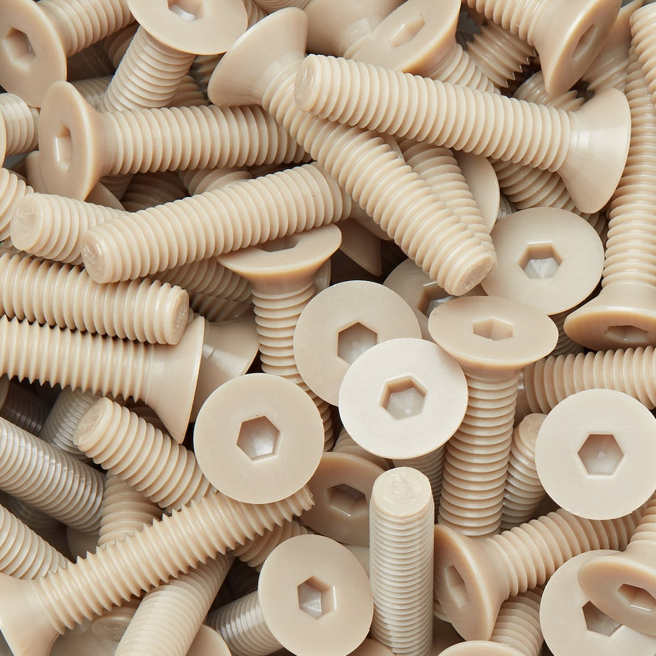 PEEK Flat Head Hexagon Socket Metric Screw - ISO 10642