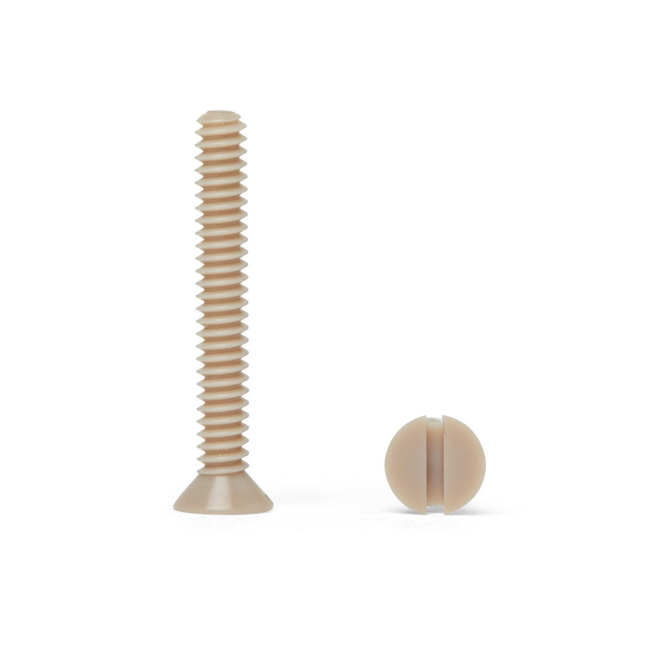 PEEK Slotted Flat Head Inch Screw - ASME B18.6.3