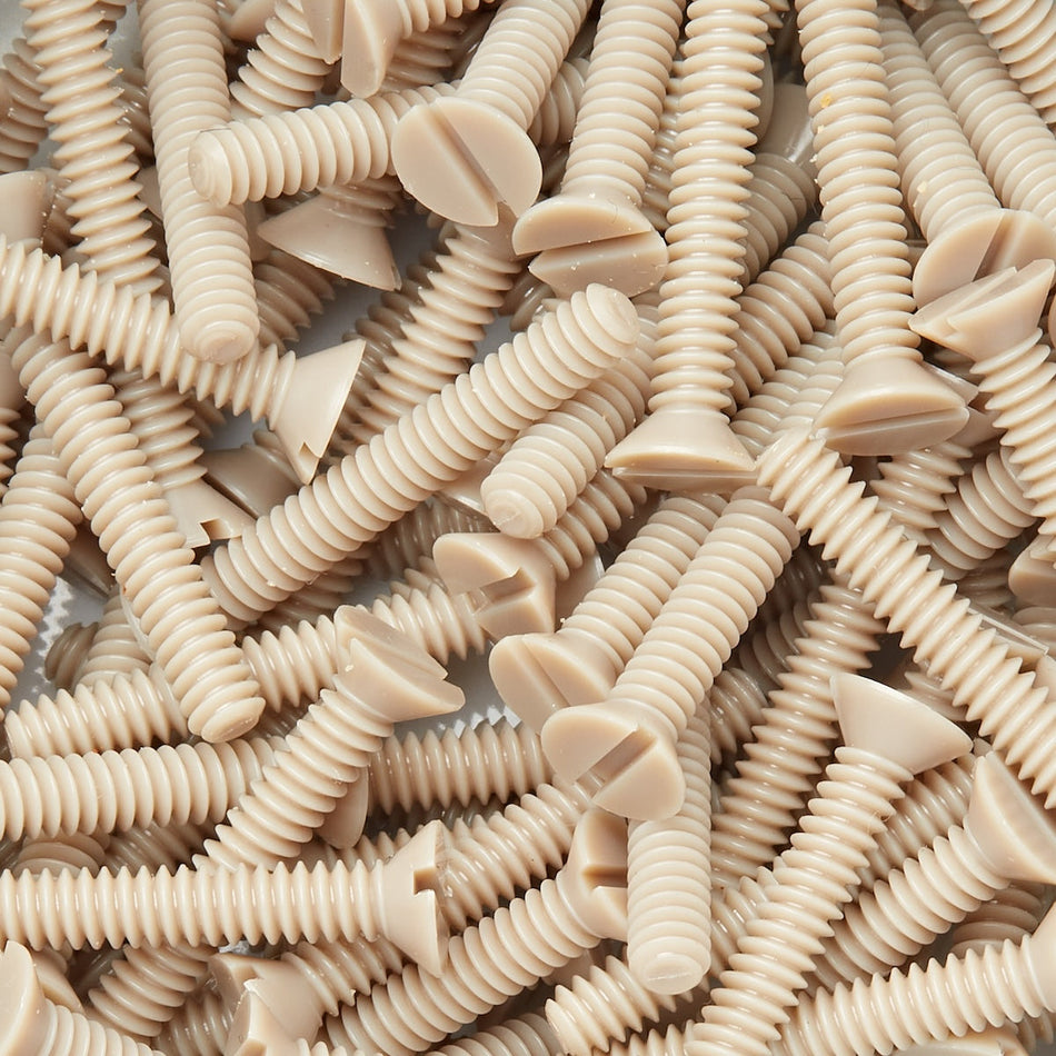 PEEK Slotted Flat Head Inch Screw - ASME B18.6.3