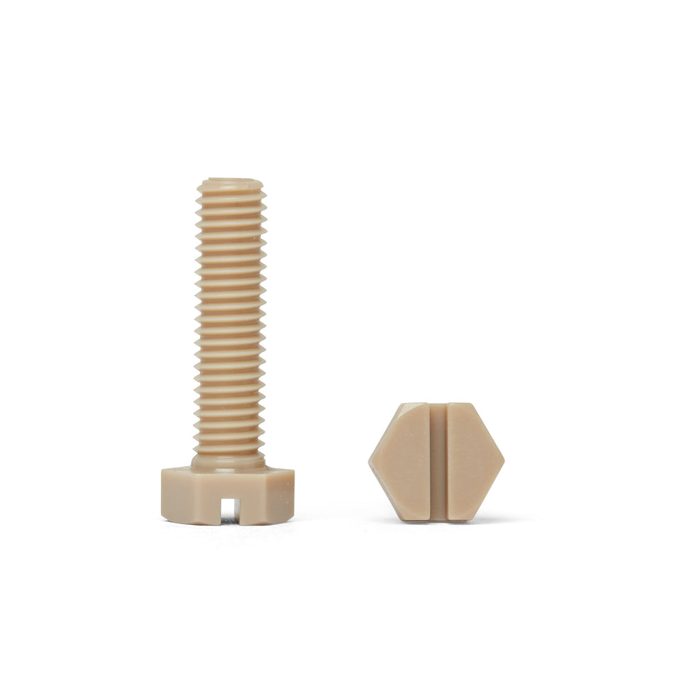 PEEK Slotted Hex Head Metric Screw - ISO 4017