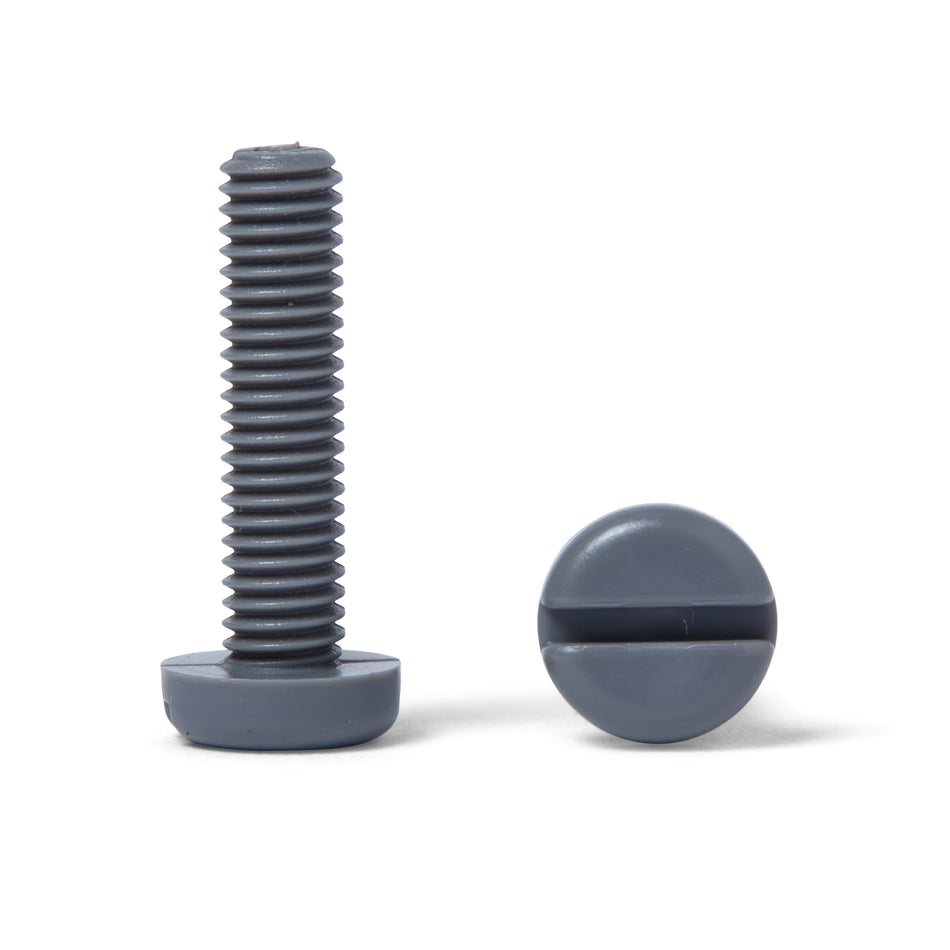 PVC Pan Head Metric Screw - Slotted - ISO 1580