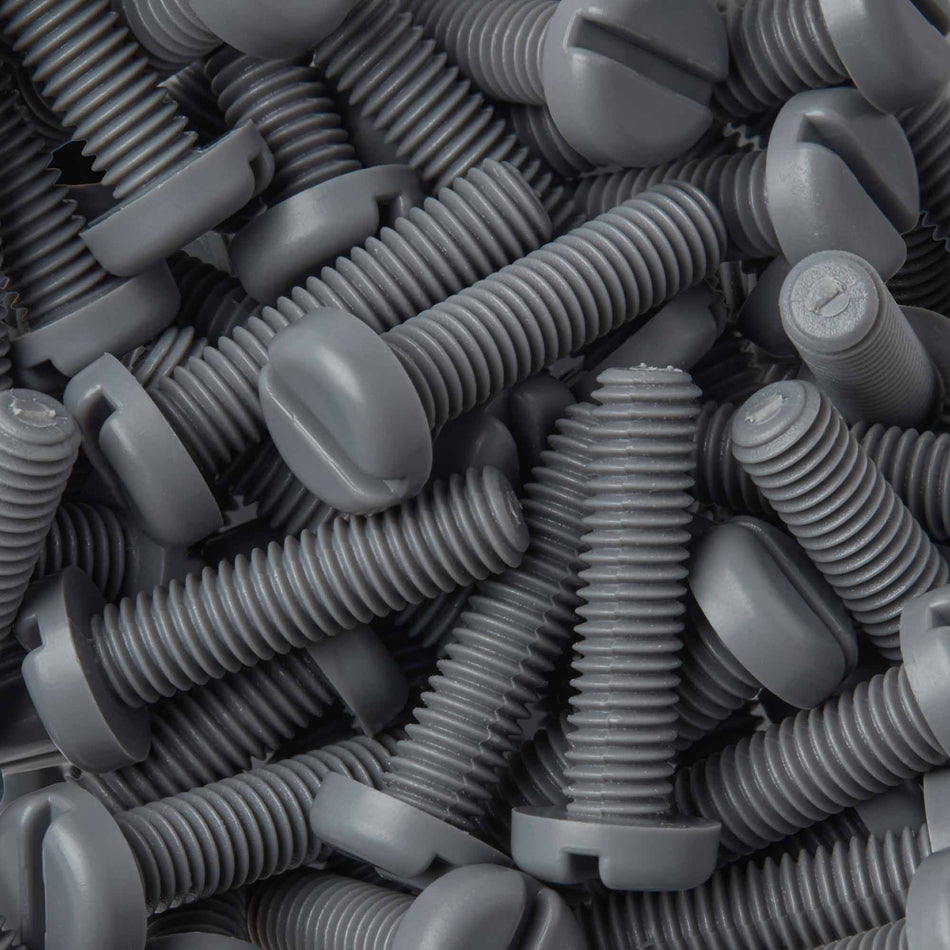 PVC Pan Head Metric Screw - Slotted - ISO 1580