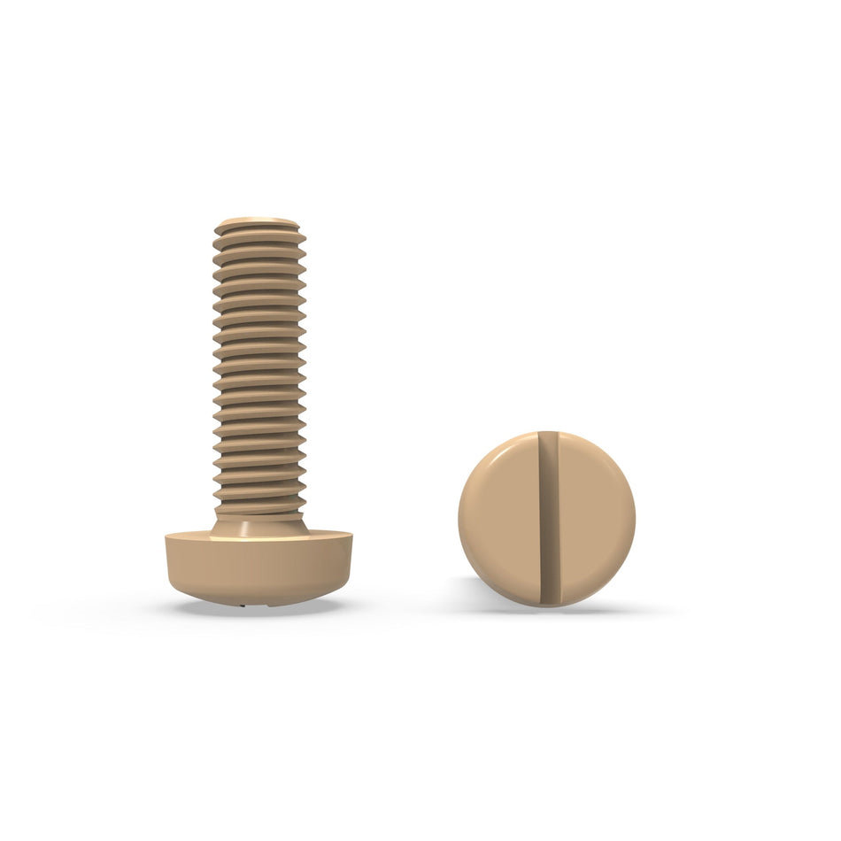 PEEK Slotted Pan Inch Screw - ASME B18.6.3