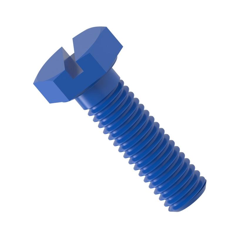 PTFE/Teflon Coated A2-70 Stainless Steel Slotted Hex Head Metric Screw - ISO 4017
